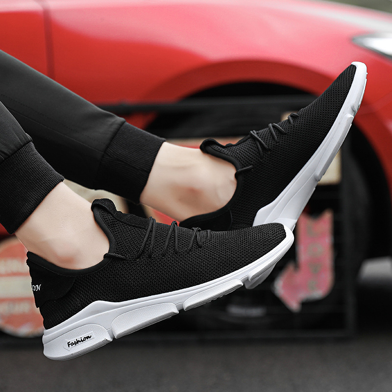 Men Fashion Sport Shoes Lightweight Breathable Footwear Loafers Slip on Men Sneakers