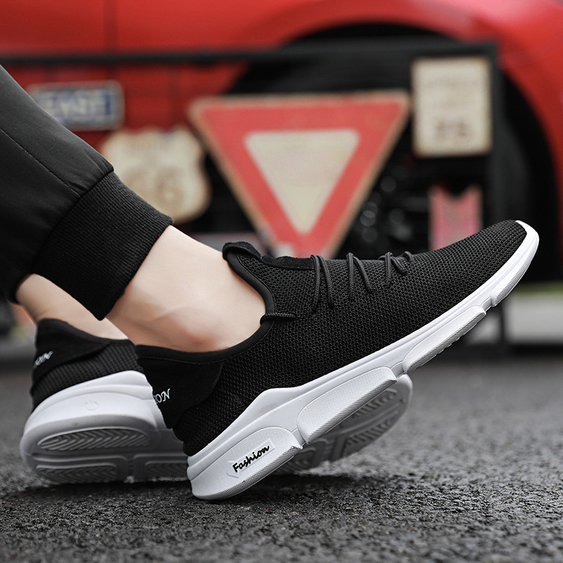 Men Fashion Sport Shoes Lightweight Breathable Footwear Loafers Slip on Men Sneakers