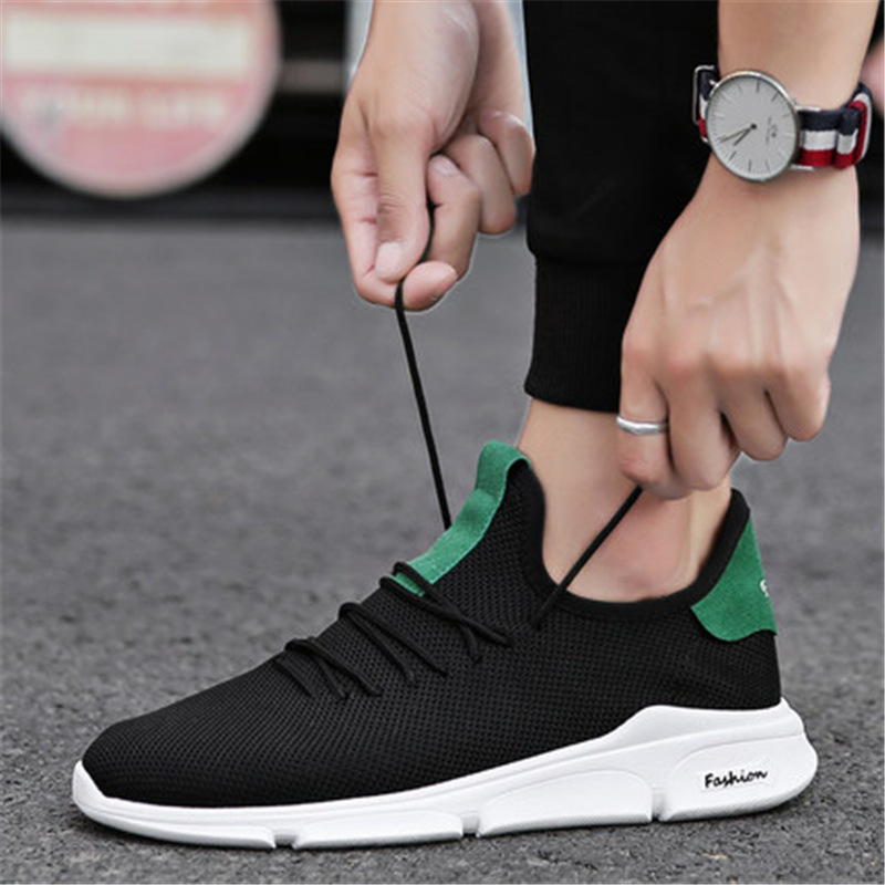 Men Fashion Sport Shoes Lightweight Breathable Footwear Loafers Slip on Men Sneakers