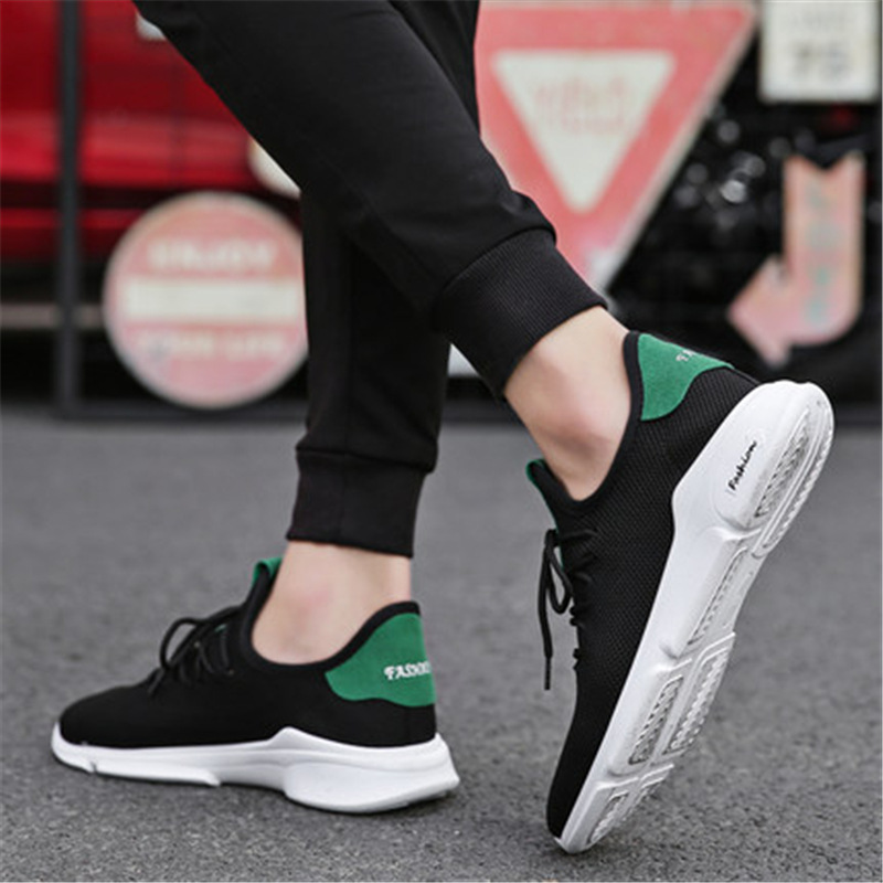 Men Fashion Sport Shoes Lightweight Breathable Footwear Loafers Slip on Men Sneakers