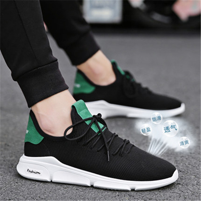 Men Fashion Sport Shoes Lightweight Breathable Footwear Loafers Slip on Men Sneakers