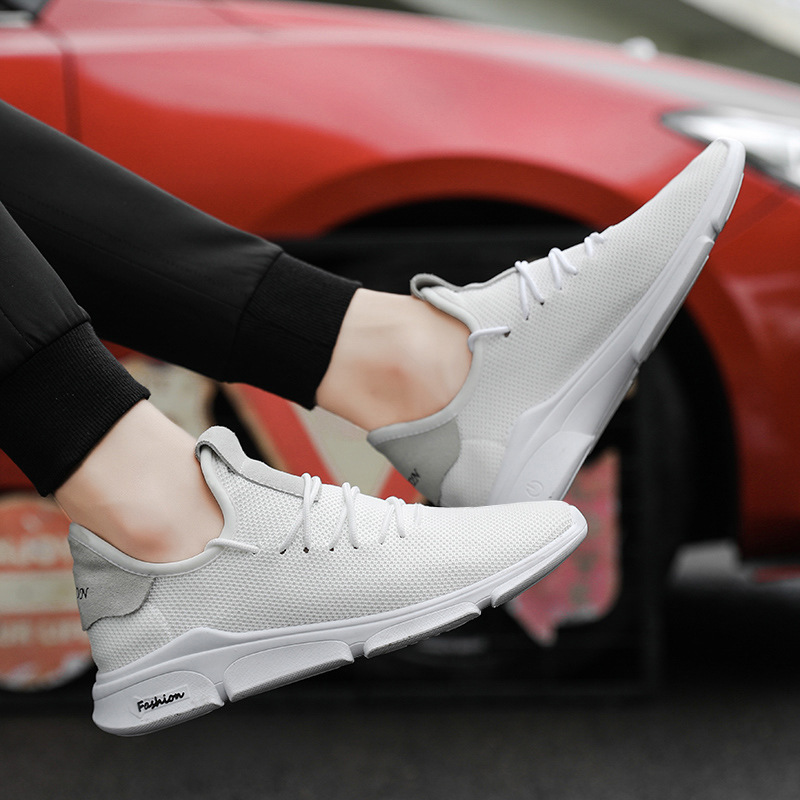 Men Fashion Sport Shoes Lightweight Breathable Footwear Loafers Slip on Men Sneakers