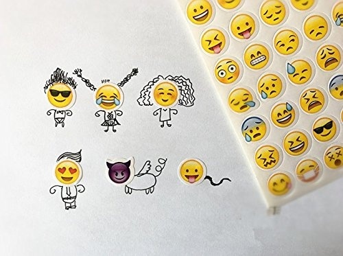 (288 Pack) Cute Emoji Stickers Popular Gift Packing Notebook Kids DIY Stickers