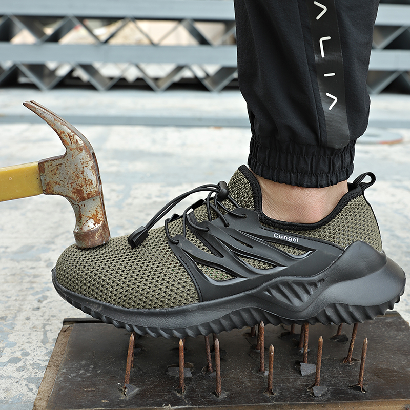Men Fashion Labor Insurance Shoes Safety Work Sneakers Men Anti-smashing Stab-resistant Shoes