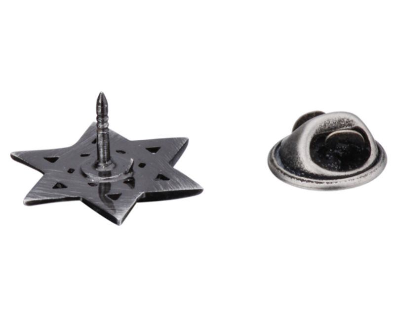 Men's Mini Suit Delicate Wild Hex Star Collar Pin