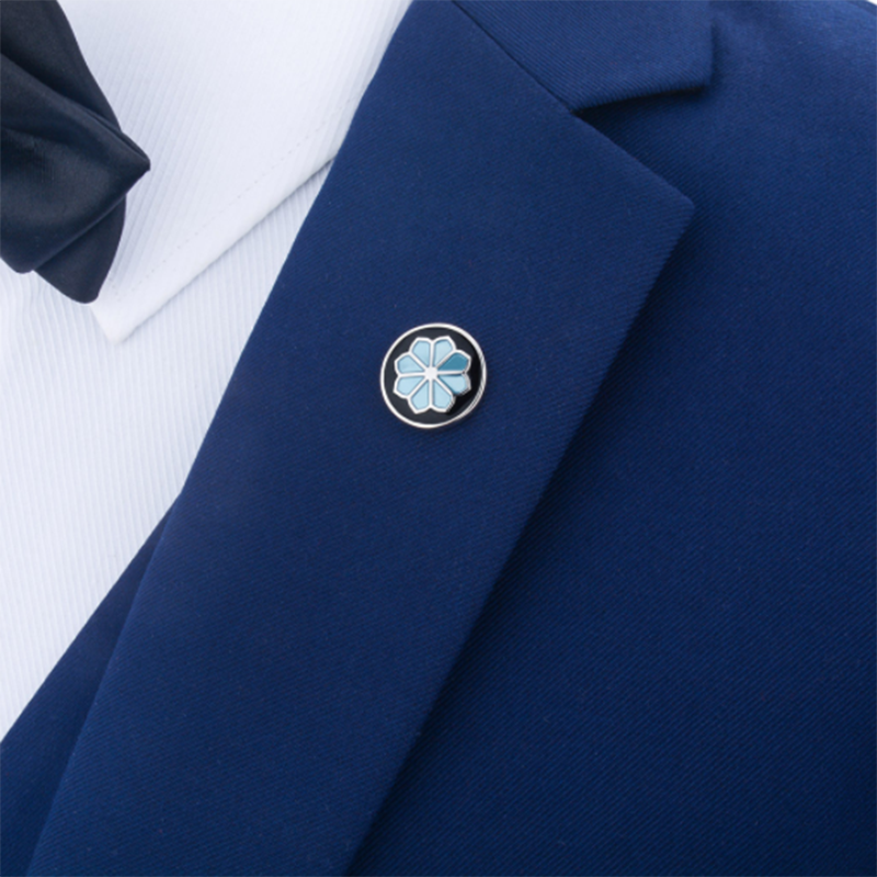 Exquisite men's and women's suits round multicolor lotus brooch