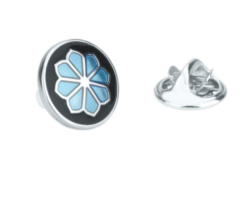 Exquisite men's and women's suits round multicolor lotus brooch