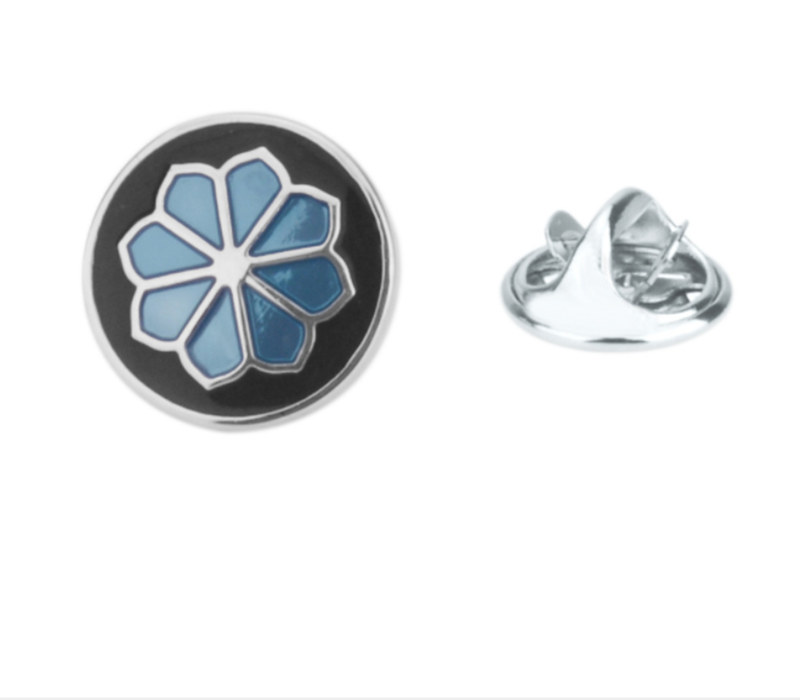 Exquisite men's and women's suits round multicolor lotus brooch