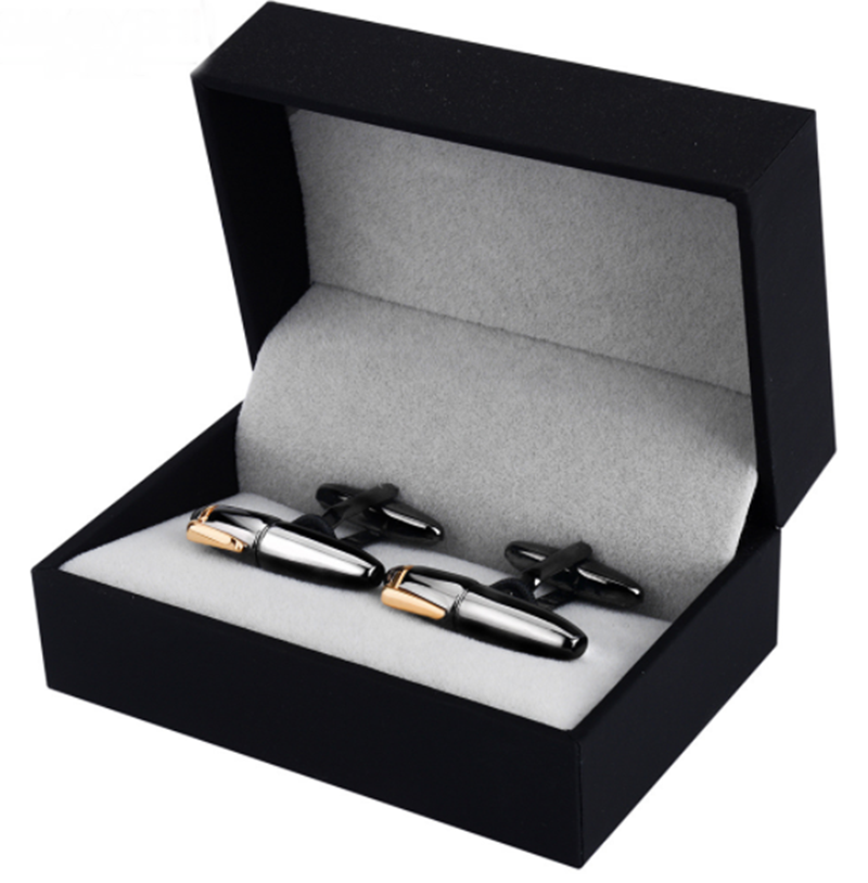 New Men's Metal Gun Black Pen Cufflinks