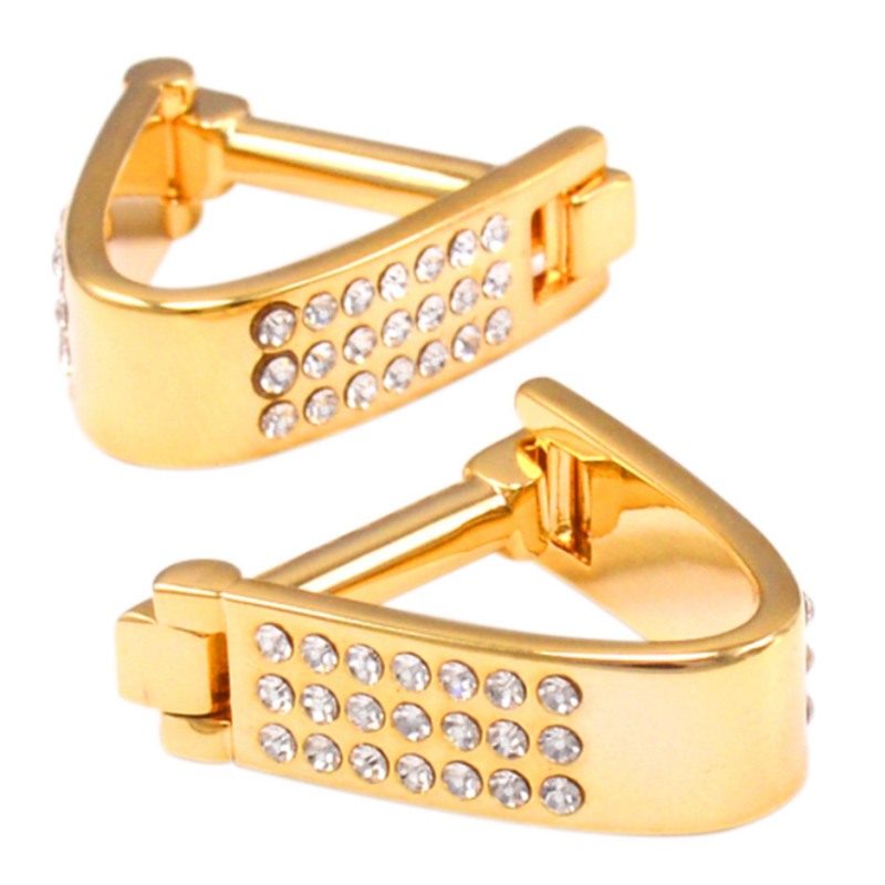High-end men's formal wear triangle slingshot diamond shirt French cufflinks
