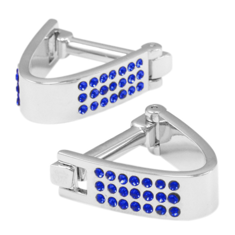 High-end men's formal wear triangle slingshot diamond shirt French cufflinks