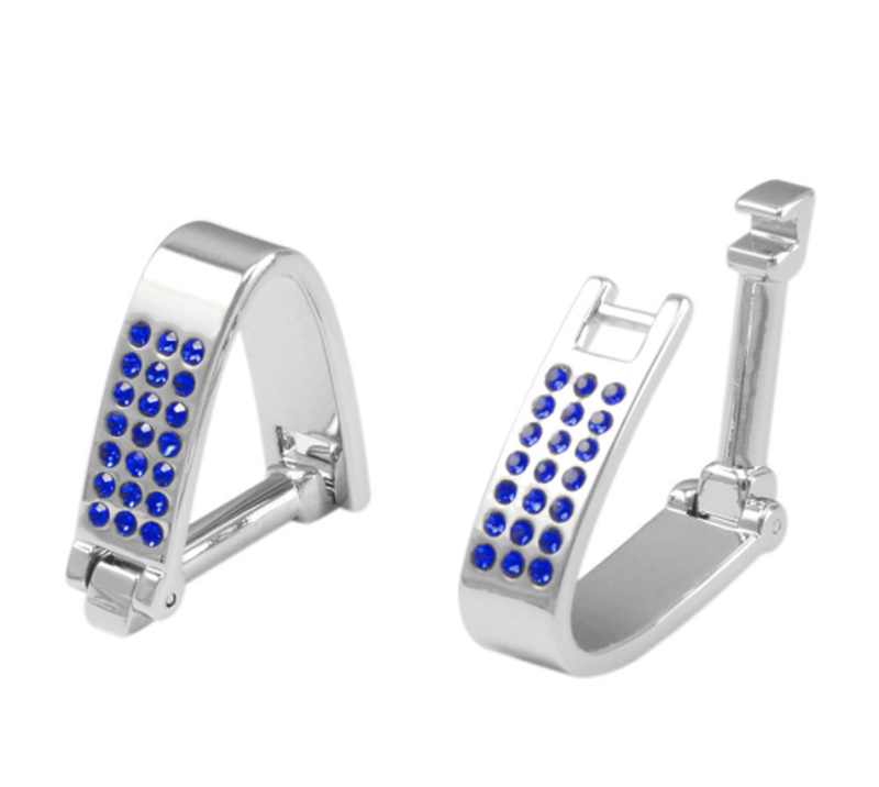High-end men's formal wear triangle slingshot diamond shirt French cufflinks