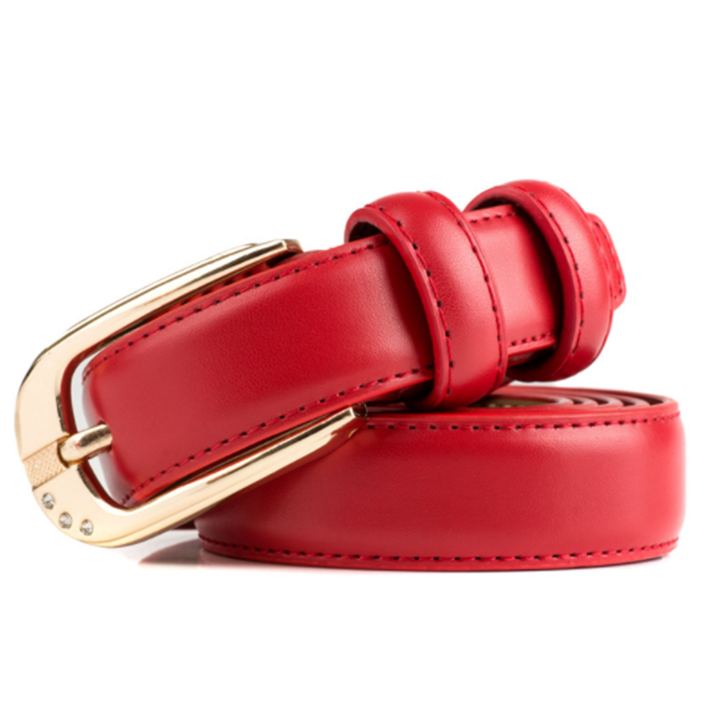 Women's slim belt with pin buckle