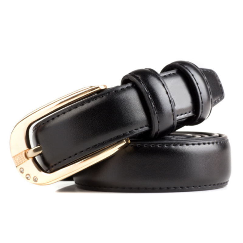 Women's slim belt with pin buckle