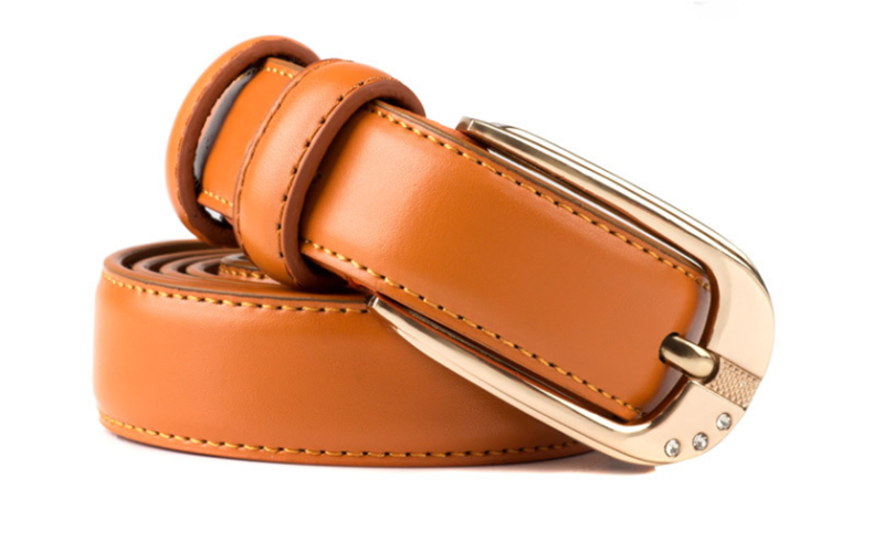 Women's slim belt with pin buckle