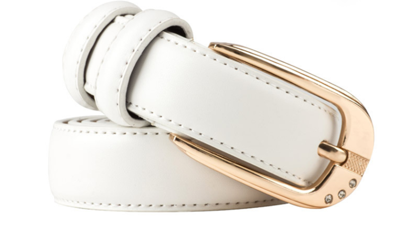 Women's slim belt with pin buckle