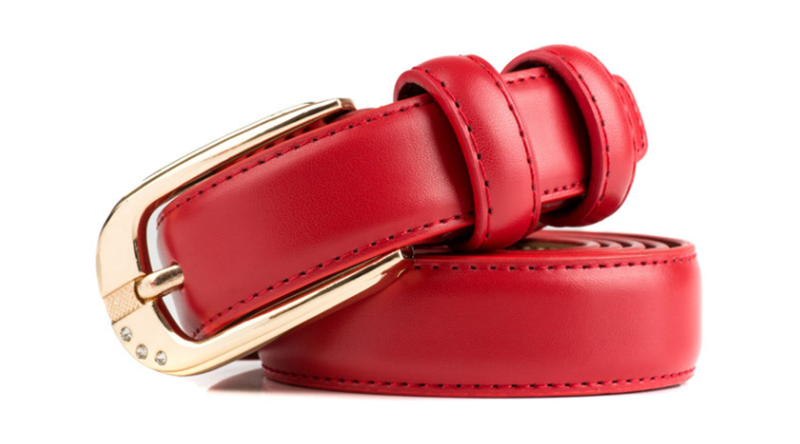Women's slim belt with pin buckle