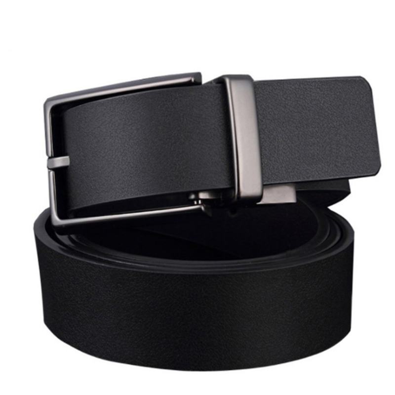 Frosted wild double-sided rotating pin buckle men's belt