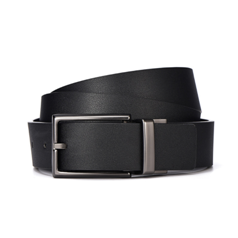 Frosted wild double-sided rotating pin buckle men's belt