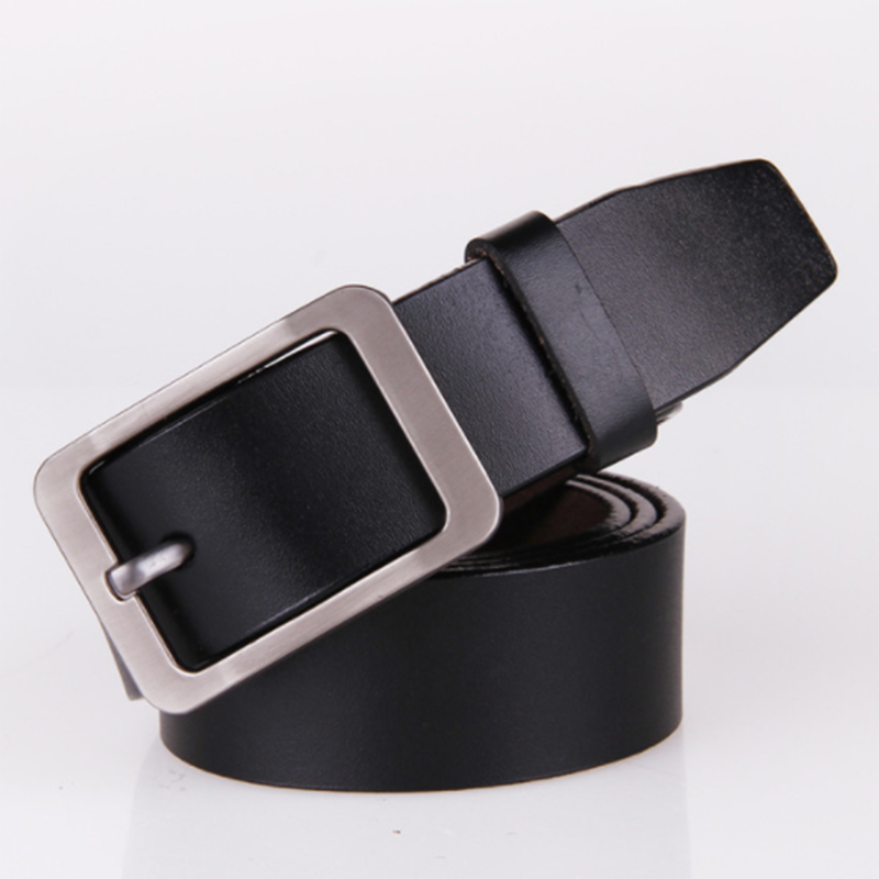 European and American personality simple men's pin buckle leather belt