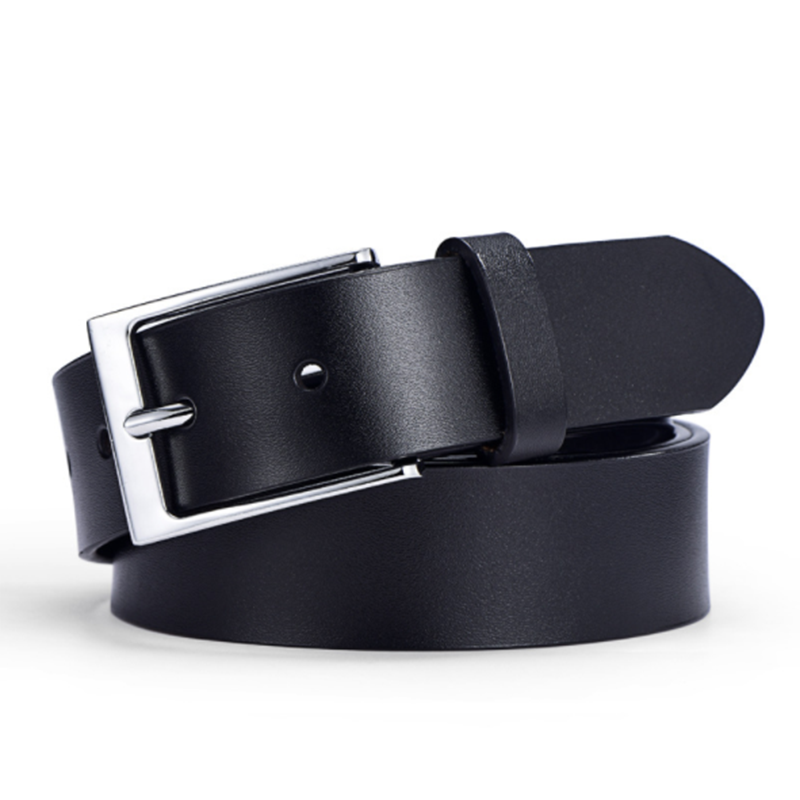 Retro business casual leather simple pin buckle men's belt