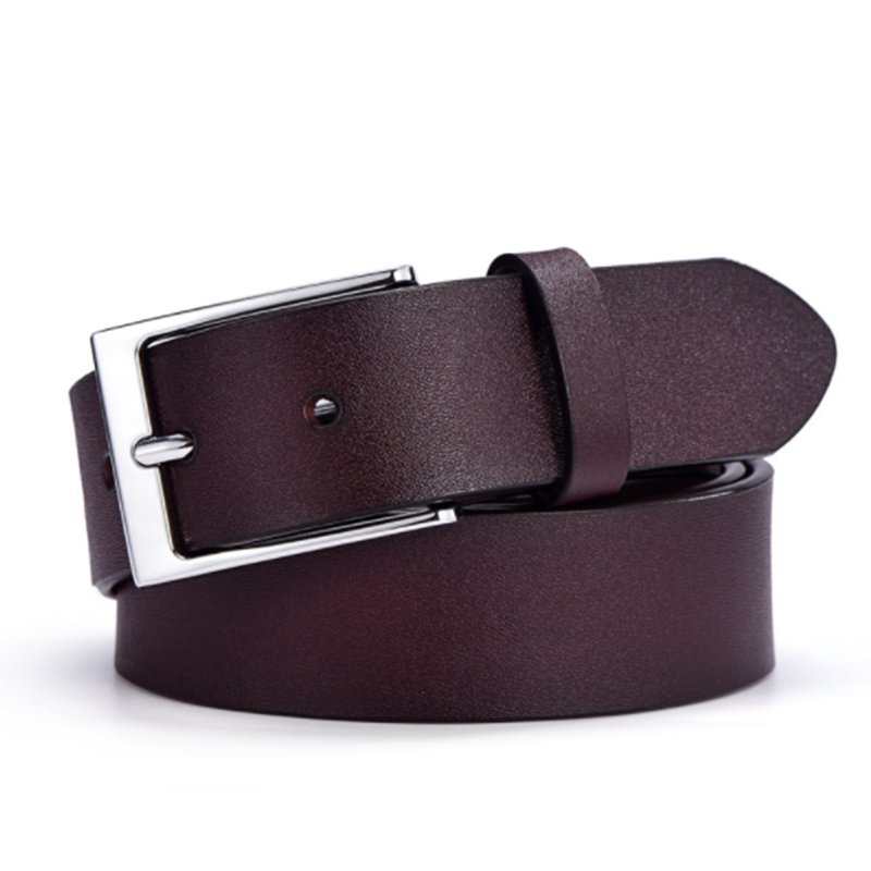 Retro business casual leather simple pin buckle men's belt