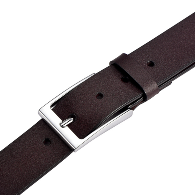 Retro business casual leather simple pin buckle men's belt