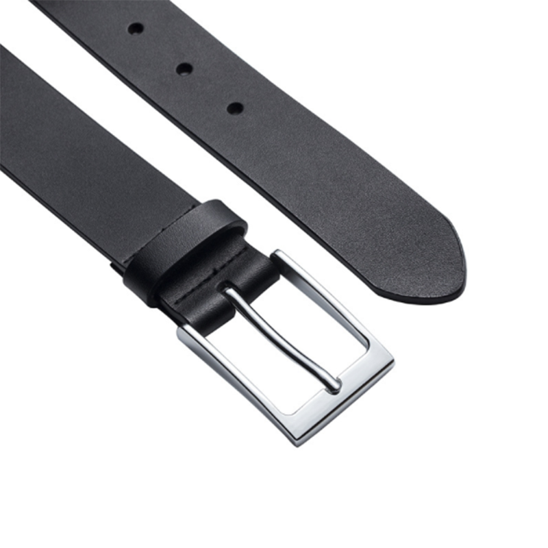 Retro business casual leather simple pin buckle men's belt