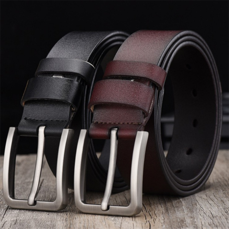 Pure leather men's casual antique leather belt
