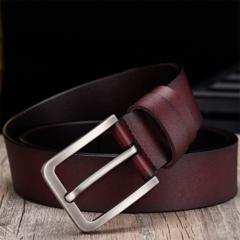 Pure leather men's casual antique leather belt