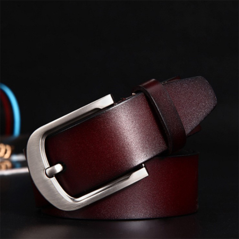 Korean fashion casual retro pure leather leather men's pin buckle belt