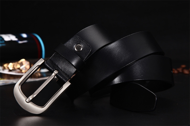 Korean fashion casual retro pure leather leather men's pin buckle belt