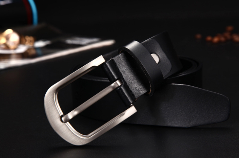 Korean fashion casual retro pure leather leather men's pin buckle belt
