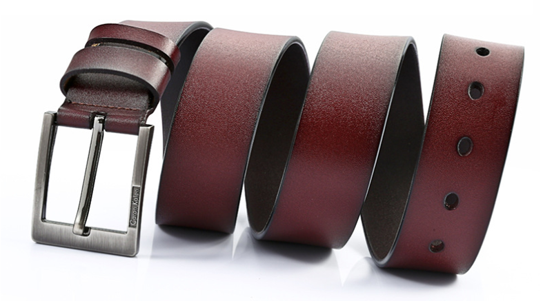 Korean casual men's retro denim pin buckle belt