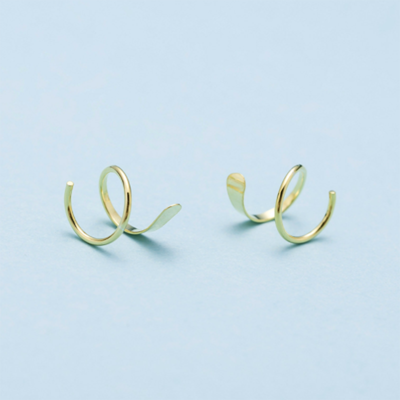 Simple Wild Geometric Rotating 925 Sterling Silver Earrings