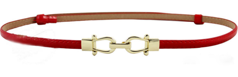 Candy-colored personality ring buckle wild ladies thin belt
