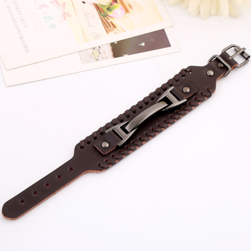 Punk Men's Woven Leather Bracelet (Men's Others)