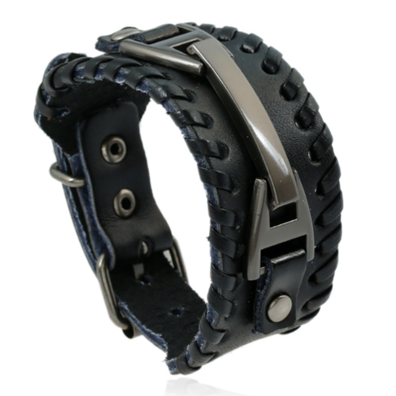 Punk Men's Woven Leather Bracelet (Men's Others)