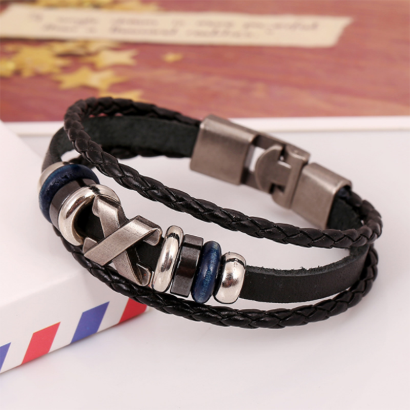 Simple Woven Men's Vintage Leather Bracelet (Men's Other)