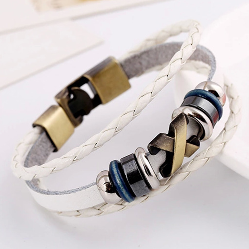 Simple Woven Men's Vintage Leather Bracelet (Men's Other)