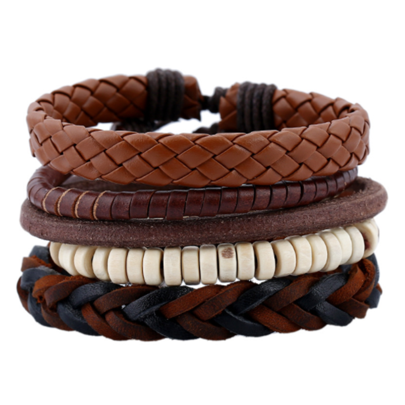 European and American foreign trade leather suit men's hand rope (men's other)