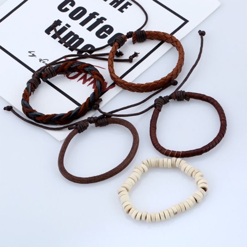 European and American foreign trade leather suit men's hand rope (men's other)