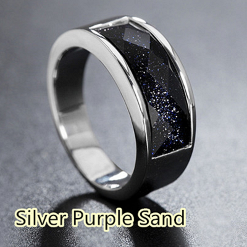 European and American personalized jewelry Vintage men's diamond titanium steel ring