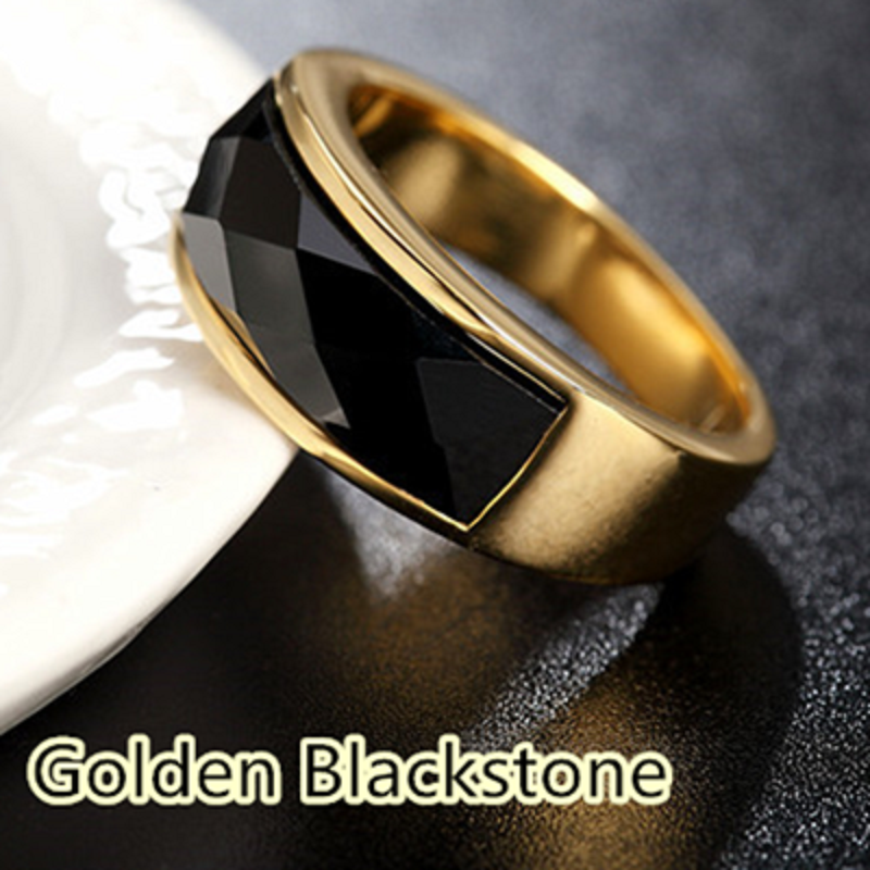 European and American personalized jewelry Vintage men's diamond titanium steel ring