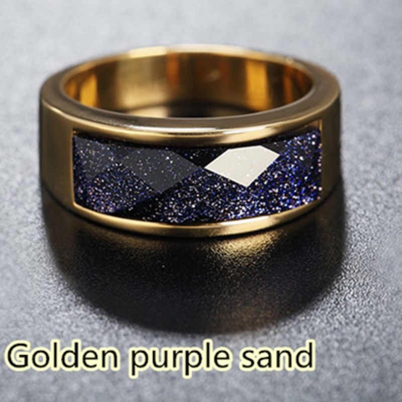 European and American personalized jewelry Vintage men's diamond titanium steel ring