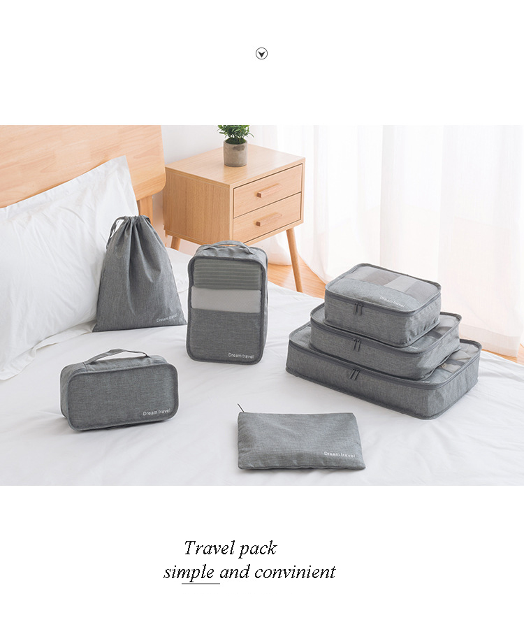 Luggage underwear packing waterproof bag travel clothes travel storage bag 7 sets