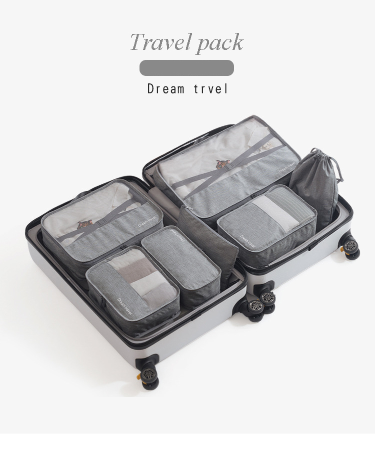 Luggage underwear packing waterproof bag travel clothes travel storage bag 7 sets