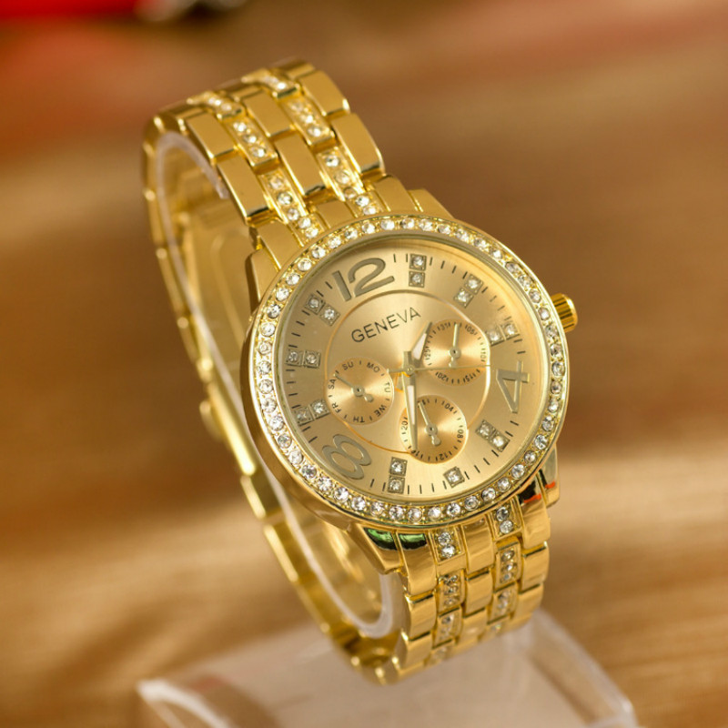 Stylish alloy diamond quartz watches men and women Steel belt watchs watche ladies fashions watched