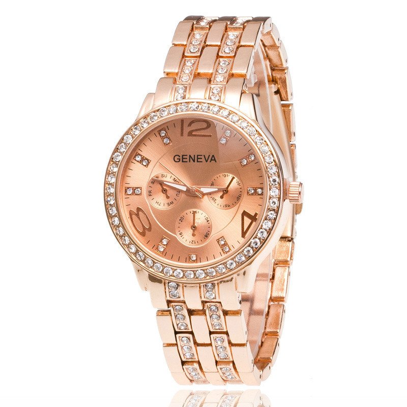 Stylish alloy diamond quartz watches men and women Steel belt watchs watche ladies fashions watched