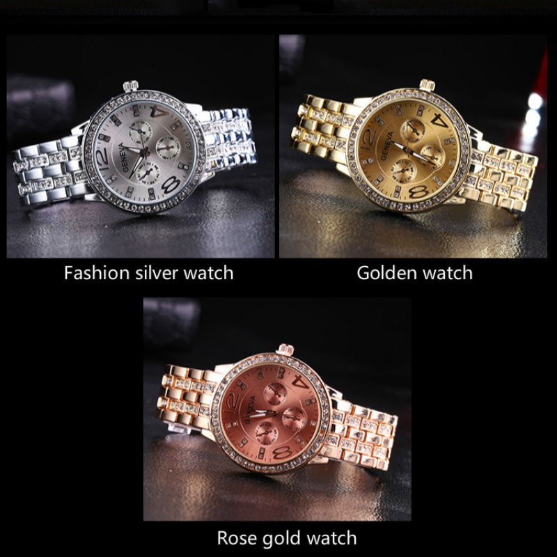 Stylish alloy diamond quartz watches men and women Steel belt watchs watche ladies fashions watched